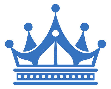 Decorative crown. Majestic symbol. Monarch nobility emblem isolated on white backgroundのイラスト素材
