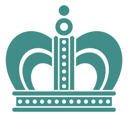 Crown emblem. Emperor power symbol. Noble sign isolated on white backgroundのイラスト素材