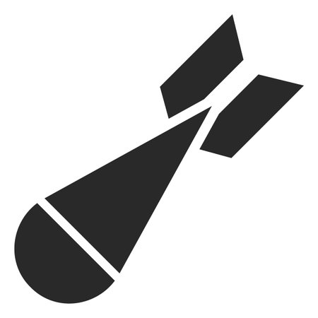 Aerial bomb icon. Military air explosive weapon isolated on white backgroundのイラスト素材