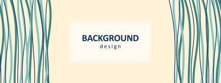 Abstract trendy banner, different stripes background. Simple design for poster, advertisement or web page header, vector backdrop. Trendy pattern print, brochure texture illustrationのイラスト素材