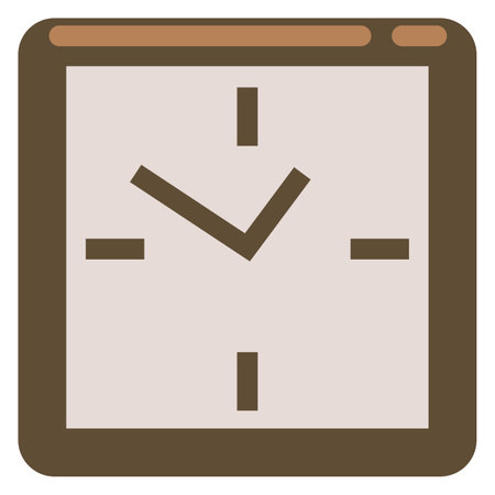 Wall clock icon. Time symbol. Hour watch tool isolated on white background