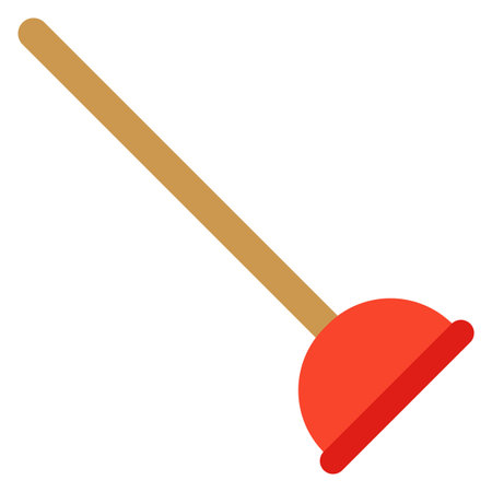 Plunger icon. Plumber tool. House cleaning symbol isolated on white backgroundのイラスト素材