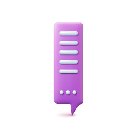 Network communication message 3d design. Abstract speech balloon, talk emblem and dialog bubble. Contact service, chat bot vector text frame. Illustration of message iconのイラスト素材