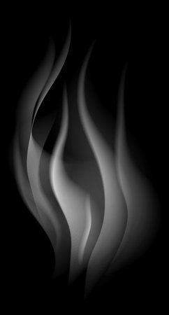 Hot smoke mockup. Realistic air white stream. Vector illustrationのイラスト素材