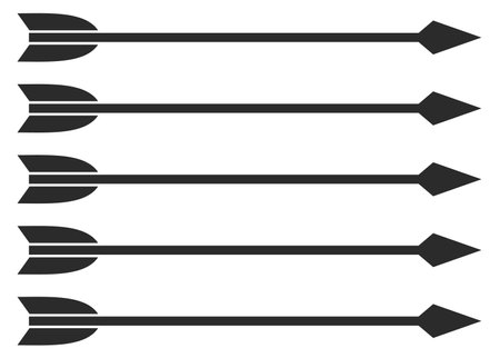 Arrows icon. Archer ammo symbol. Hunter shot isolated on white backgroundのイラスト素材