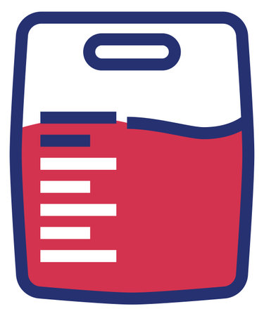 Blood bag icon. Medical transfusion. Donor symbol isolated on white backgroundのイラスト素材