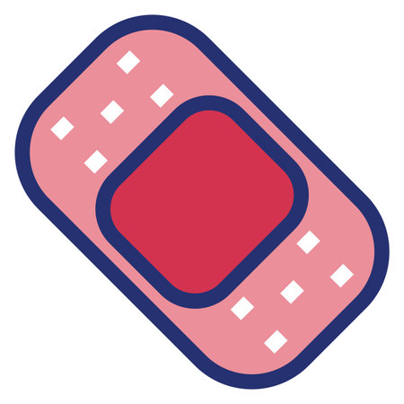 Sticking plaster icon. Medical first aid bandage isolated on white backgroundのイラスト素材