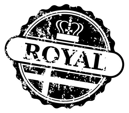 Postal stamp. Royal mail label in grunge style isolated on white backgroundのイラスト素材