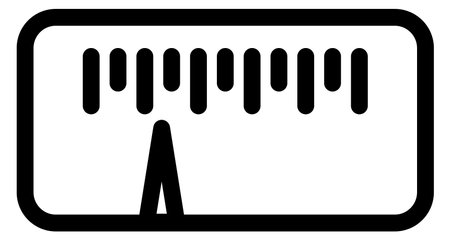 Indicator scale linear icon. Meter symbol. Measurement sign isolated on white backgroundのイラスト素材