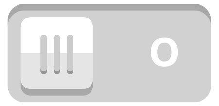 Switch button. Toggle control element. Slider button isolated on white backgroundのイラスト素材