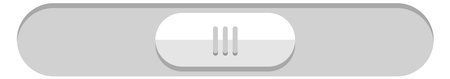 Gray active slider. Interface element. Button toggle isolated on white background