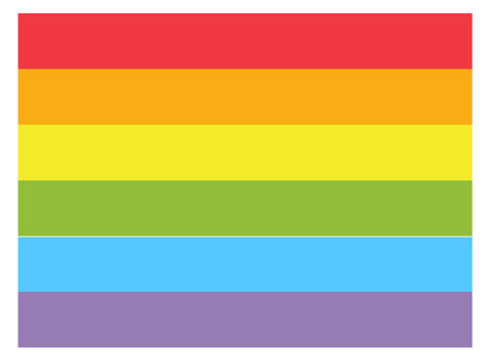 Gay pride rainbow. Color human right flag isolated on white backgroundのイラスト素材