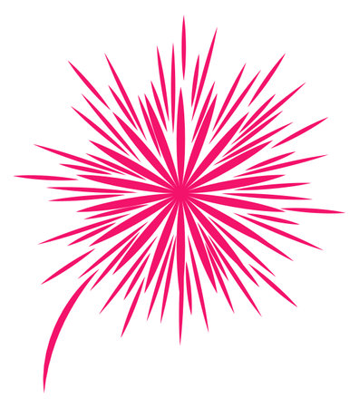Color show firework icon. Holiday celebration symbol isolated on white backgroundのイラスト素材