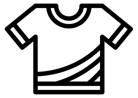 T-shirt line icon. Clothes symbol. Fashion sign isolated on white backgroundのイラスト素材