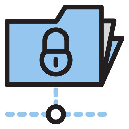 Protected data icon. File binder with lock sign isolated on white backgroundのイラスト素材