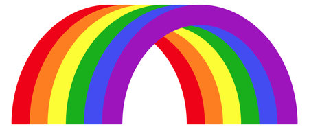 Rainbow arch. Creative inspiration color icon isolated on white backgroundのイラスト素材