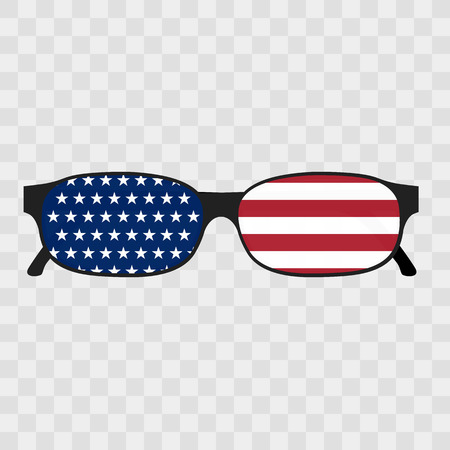 sunglasses with united states of america flag. Illustration of sunglasses with flag inside - United States. Flag america glasses illustrationのイラスト素材
