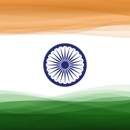 Independence Day of India. 15th of August. illustration of grungy Indian Flag for Indian Independence Day.のイラスト素材