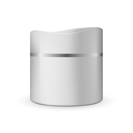 Tube Mock-Up For Cream Template. Vector illustration. Realistic white tube. For cosmetics, ointments, cream, glue.のイラスト素材
