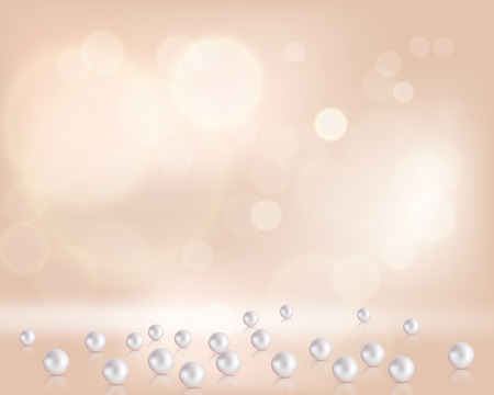 Pearl with beads of different shape templateのイラスト素材