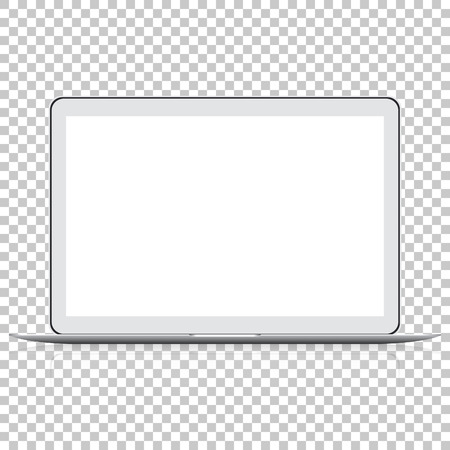 Modern glossy laptop isolated on transparent background.のイラスト素材