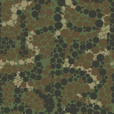 Camouflage pattern background seamless vector illustration. Military camouflage seamless pattern. Four colors. Woodland style camouflage pattern. Classic clothing style masking camo repeat print.のイラスト素材