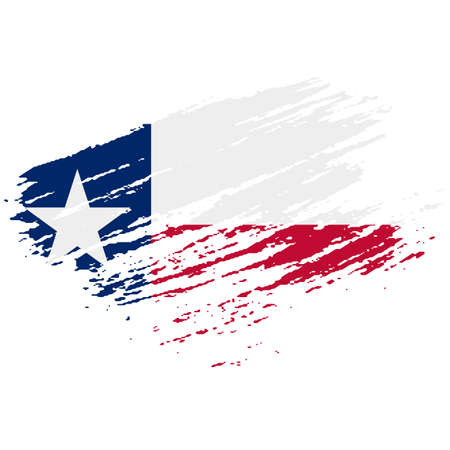Texas grunge, damaged, scratch, vintage and old. Lone star state flag. Texas grunge flag with a texture. Symbol of the independent spirit of the state of Texasのイラスト素材