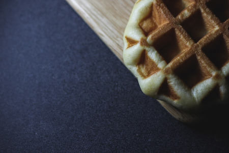 Close up waffleの写真素材