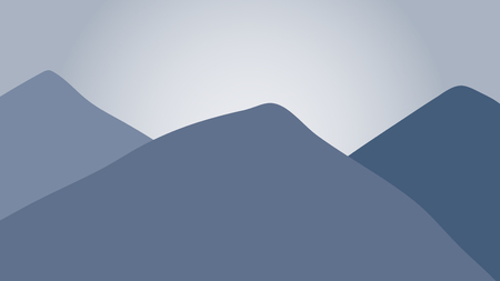 Sunlight behind the mountain-Vectorのイラスト素材