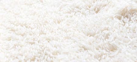 Close up detail of white rice