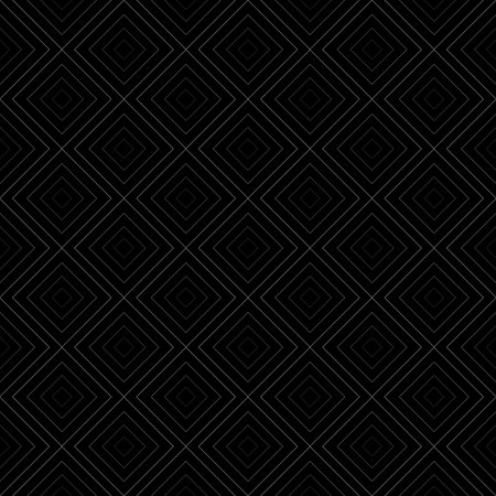 Square white lines on black background seamless patternのイラスト素材