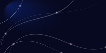 Abstract white line on gradient blue backgroundのイラスト素材