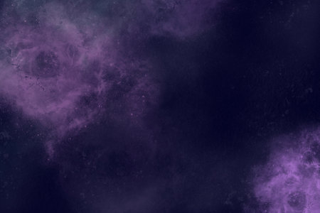 Abstract purple clouds on dark purple backgroundの写真素材