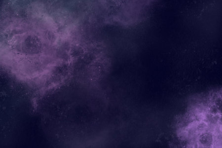 Illustration of purple cloud on dark backgroundの写真素材