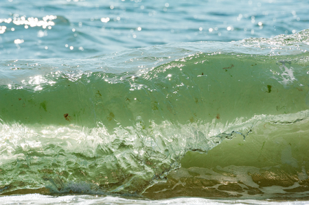 The front and side  view of seashore in the ocean. Concept relax and travel.の写真素材