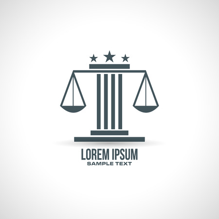 law abstract icon design のイラスト素材