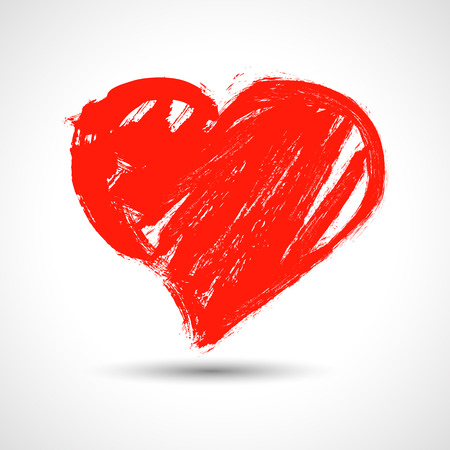 Heart painting design のイラスト素材