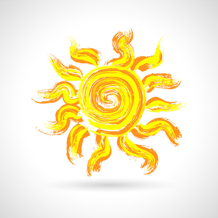 Sun brushstrokes   painting のイラスト素材