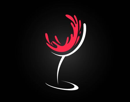 Wine glass concept design in vector formatのイラスト素材