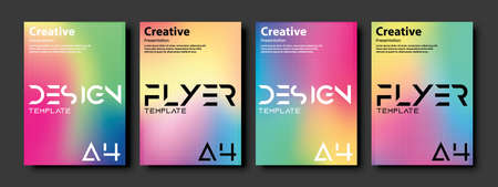 Set of abstract background template in vector formatのイラスト素材