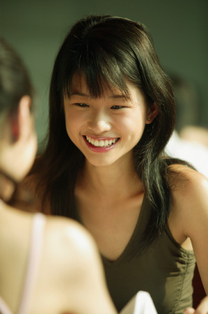 Young women talking.の写真素材