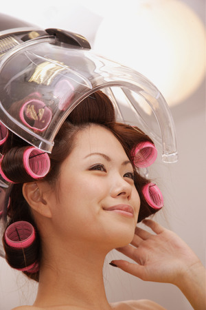 Young woman at beauty salonの写真素材