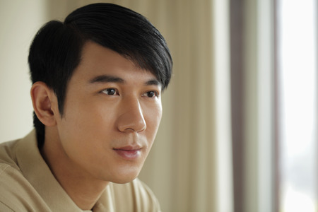 Head shot of young manの写真素材