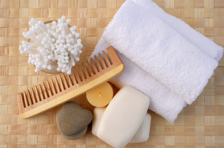 Still life of bath toiletries