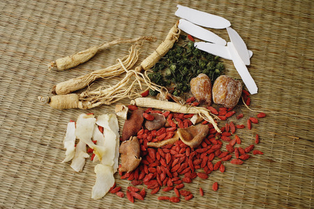 Chinese medicinal herbs, still lifeの写真素材