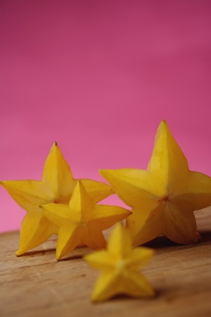 Sliced star fruitの写真素材