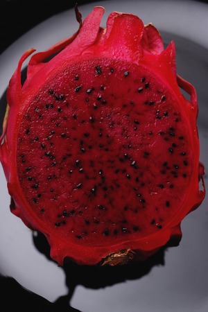 Sliced dragon fruit