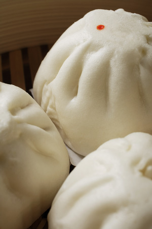 close up of steamed buns, (bao)の写真素材