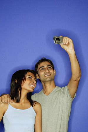 Couple taking a picture of themselves