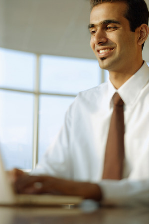 Businessman using laptopの写真素材